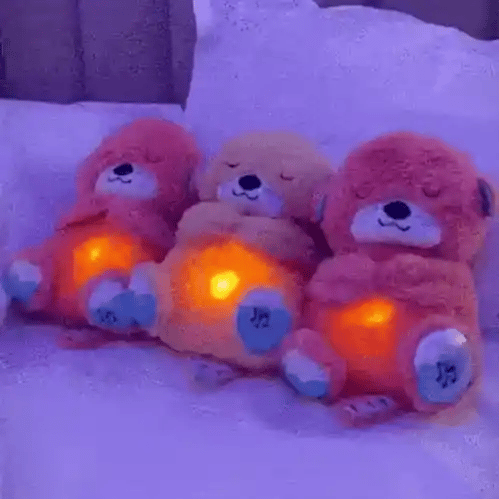 Breathing Plush Otter & Koala With Heartbeat Sleeping Aid
