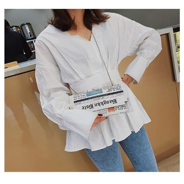 Fashion Newspaper Purse Clutch Bag