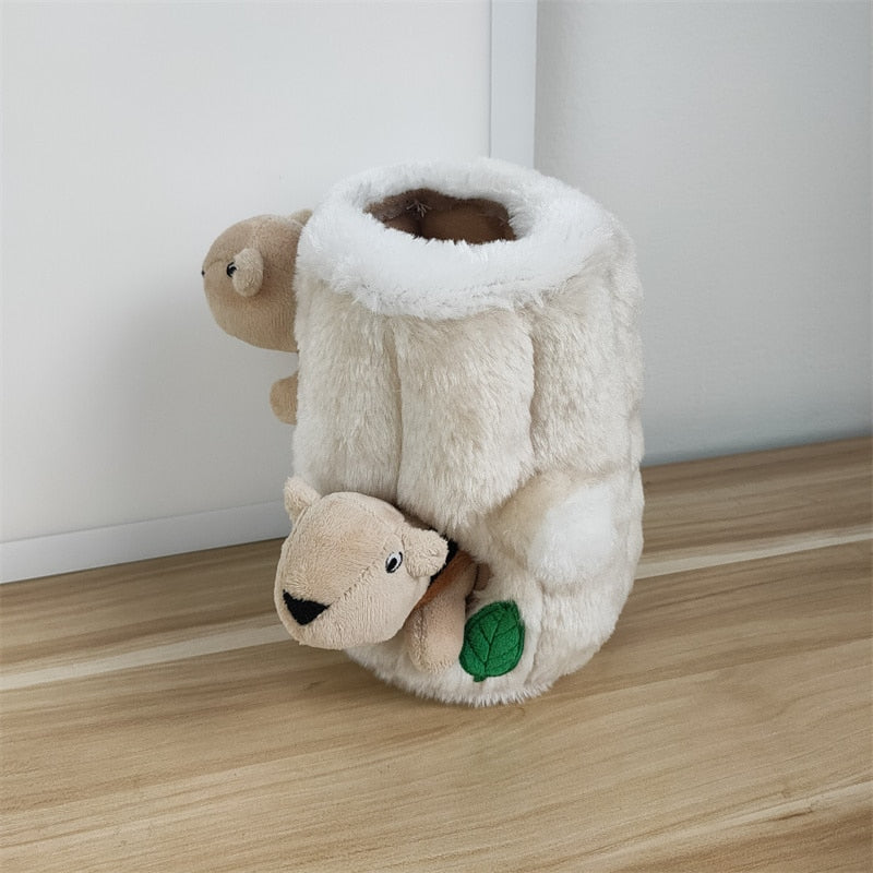 Hide A Squirrel Plush Dog Toy Puzzle