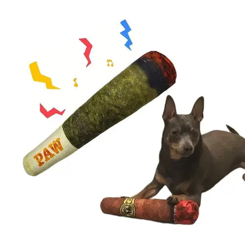 Plüschtier „Hundezigarre“