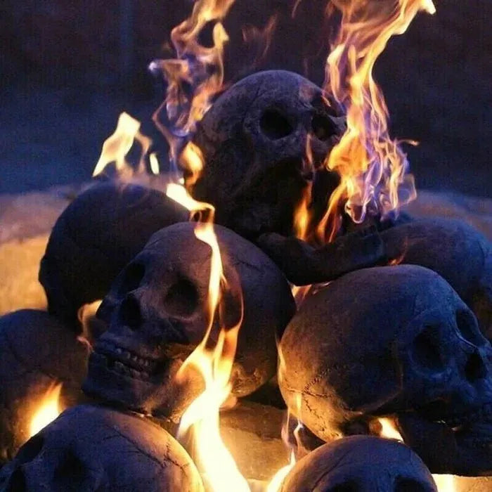 Halloween Ceramic Fire Pit Skull