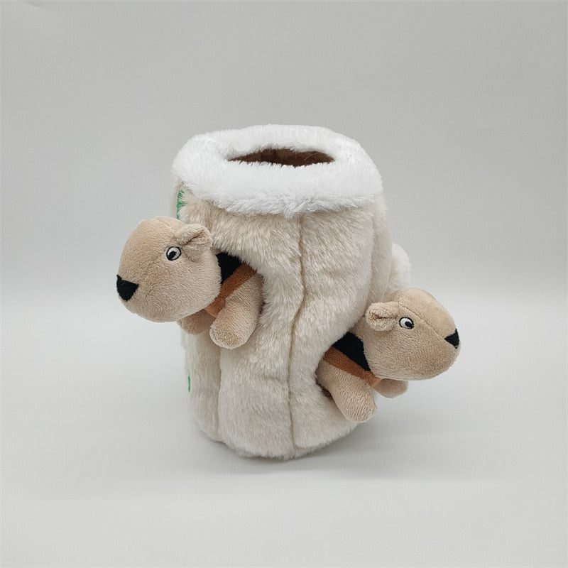 Hide A Squirrel Plush Dog Toy Puzzle