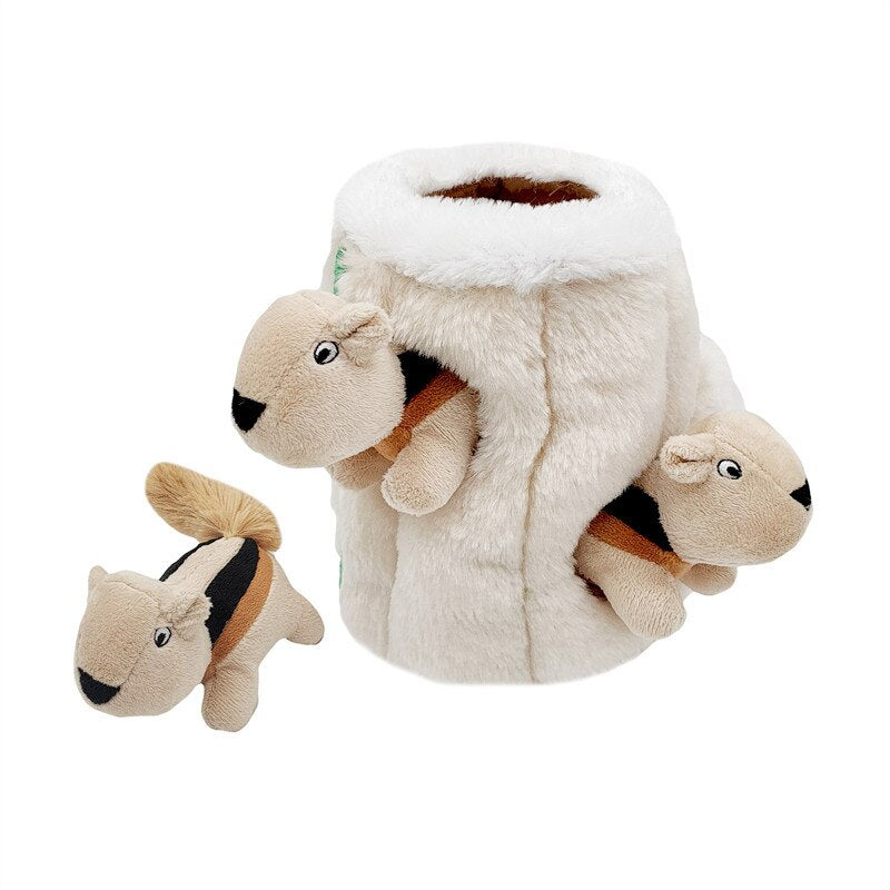 Hide A Squirrel Plush Dog Toy Puzzle