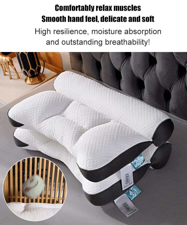 Ergonomisches Gänsedaunenkissen mit Nackenstütze