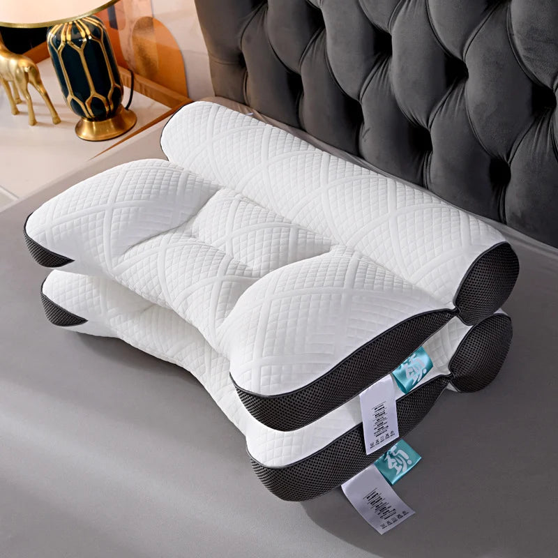 Ergonomisches Gänsedaunenkissen mit Nackenstütze