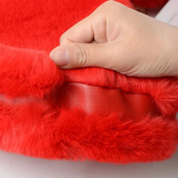 Heart Shaped Faux Fur Plush Bag