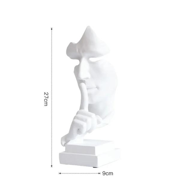 Nordische abstrakte Kunst-Denkerstatue & Schweigen ist Gold-Denkerstatue
