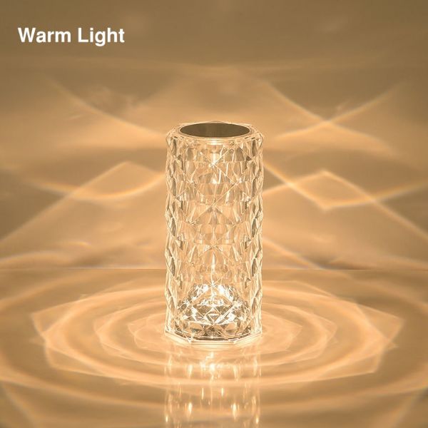 Touch Control Rose Crystal Lamp