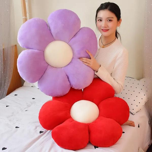 SOFA-LICIOUS Premium Flauschiges Blumen-Sofakissen