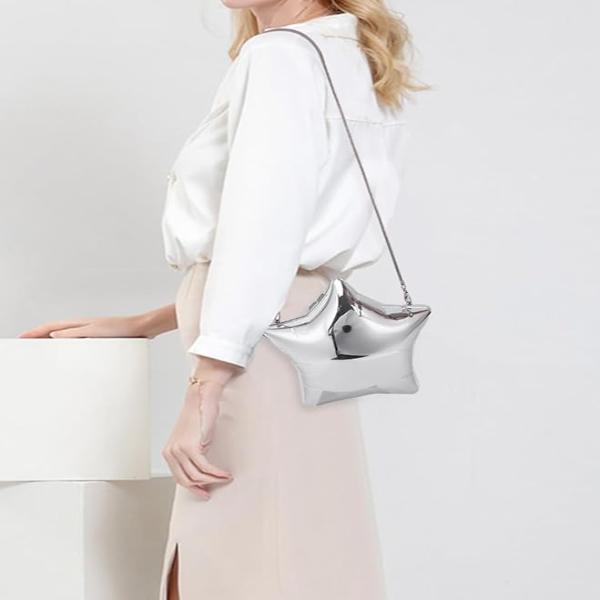 Abend-Clutch aus Acryl mit Sternballon-Motiv