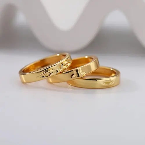 Dianty Damen-Ring mit weinendem Gesicht und stapelbarem Gesichtsring