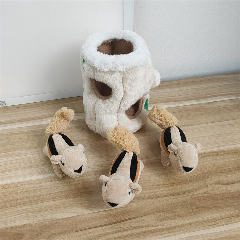 Hide A Squirrel Plush Dog Toy Puzzle