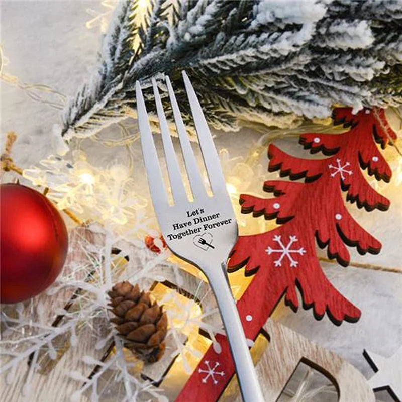 I forking Love You Engraved Fork