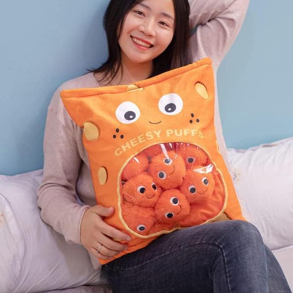 スナックピロー猫ぬいぐるみとクッキーチーズふわふわぬいぐるみ