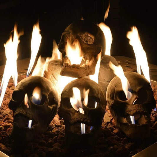 Halloween Ceramic Fire Pit Skull