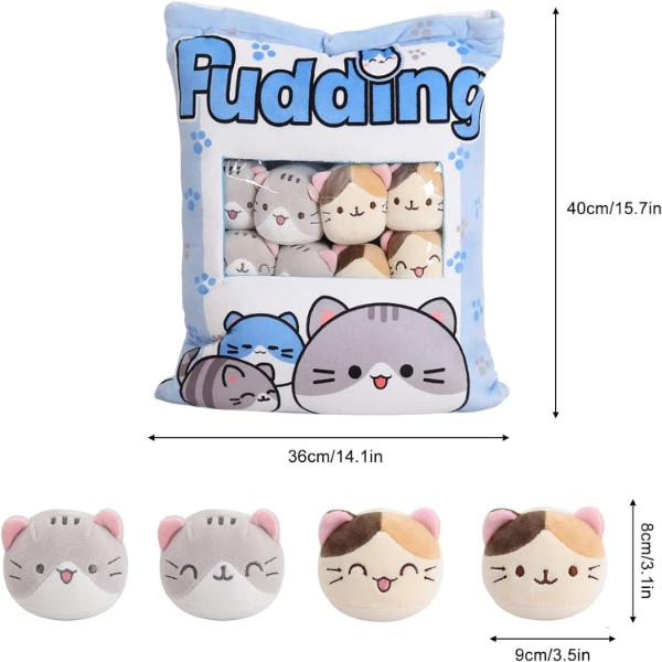 スナックピロー猫ぬいぐるみとクッキーチーズふわふわぬいぐるみ