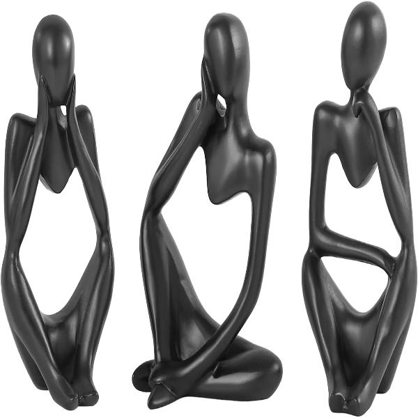 Nordische abstrakte Kunst-Denkerstatue & Schweigen ist Gold-Denkerstatue
