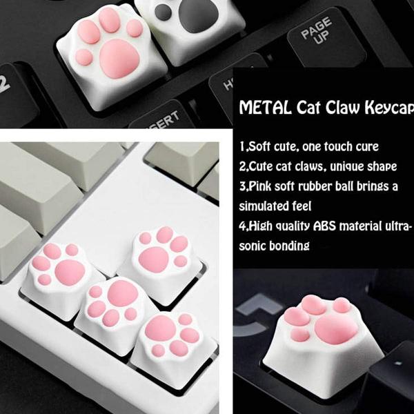 カスタム ゲーミング 猫の足跡とお尻のキーキャップ