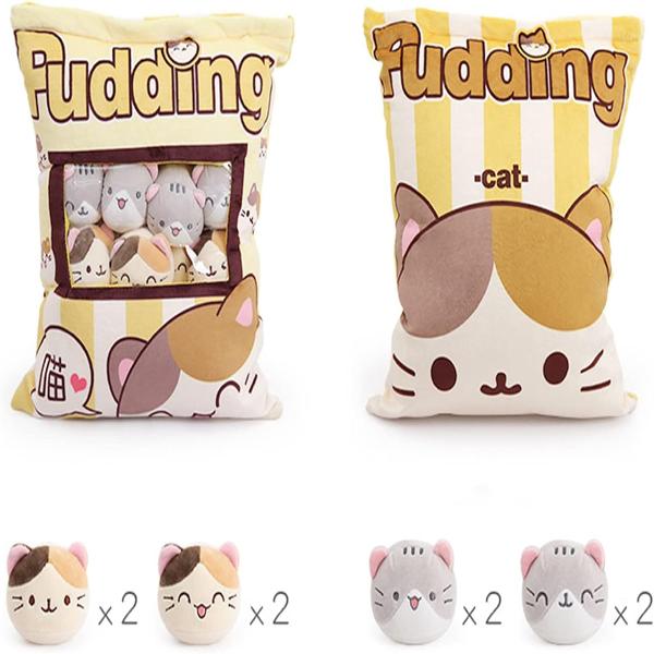 スナックピロー猫ぬいぐるみとクッキーチーズふわふわぬいぐるみ