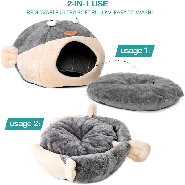Shark, Angler & Puffer Fish Cat Bed