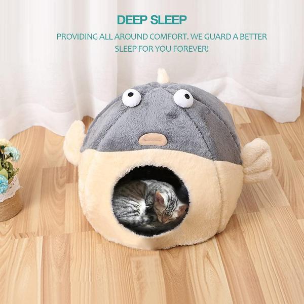 Shark, Angler & Puffer Fish Cat Bed