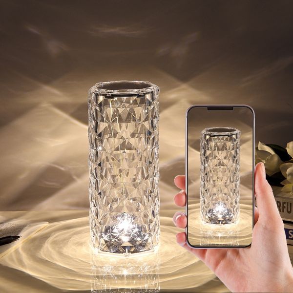 Touch Control Rose Crystal Lamp