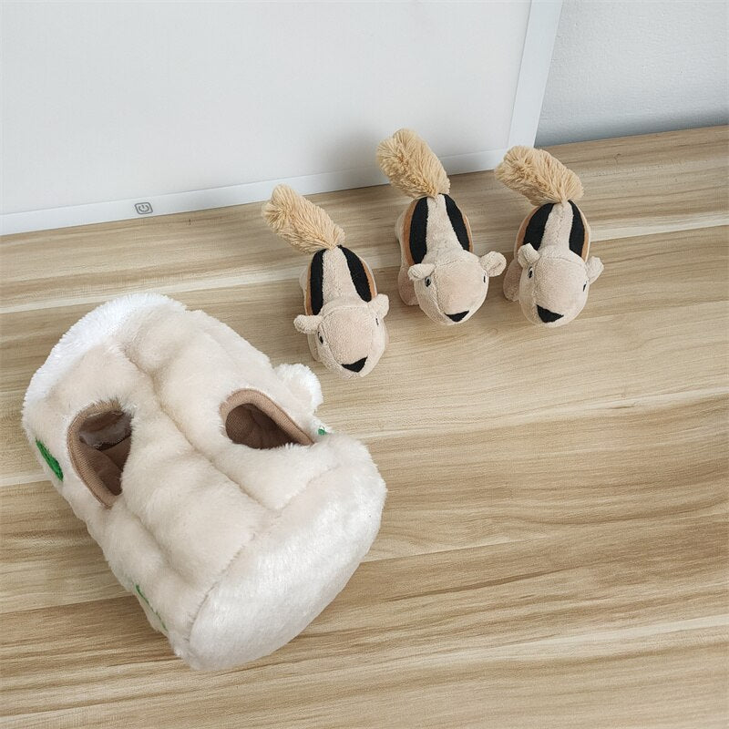 Hide A Squirrel Plush Dog Toy Puzzle