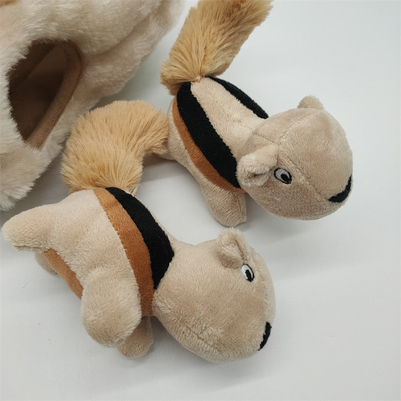 Hide A Squirrel Plush Dog Toy Puzzle