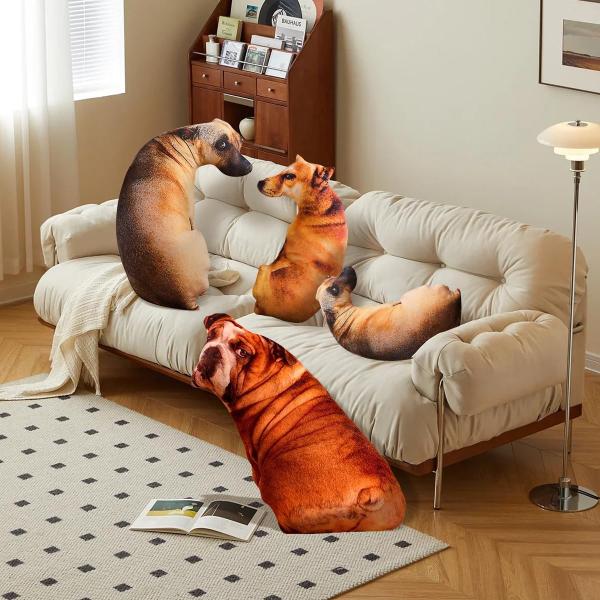 3D犬ぬいぐるみ枕