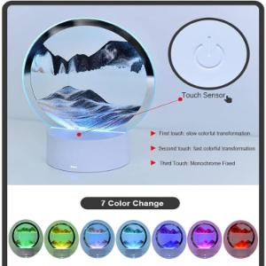 3D Moving Sand Art Table Lamp With Remote Control