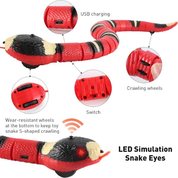 Interactive Smart Sensing Snake Cat Toy