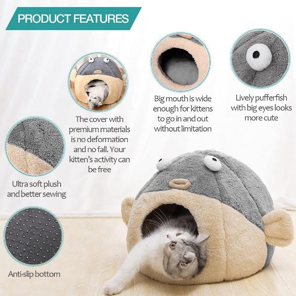 Shark, Angler & Puffer Fish Cat Bed