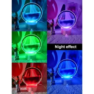 3D Moving Sand Art Table Lamp With Remote Control