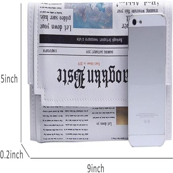 Fashion Newspaper Purse Clutch Bag