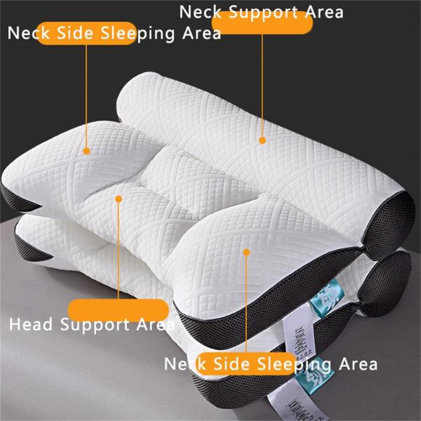 Ergonomisches Gänsedaunenkissen mit Nackenstütze