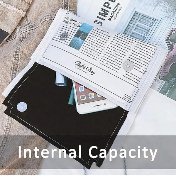 Fashion Newspaper Purse Clutch Bag