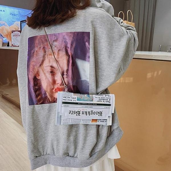 Fashion Newspaper Purse Clutch Bag