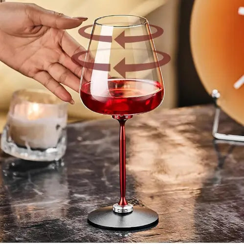 SpinSip™ Crystal Swirl Wine Glass