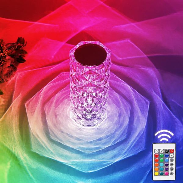 Touch Control Rose Crystal Lamp