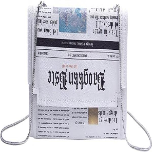 Fashion Newspaper Purse Clutch Bag