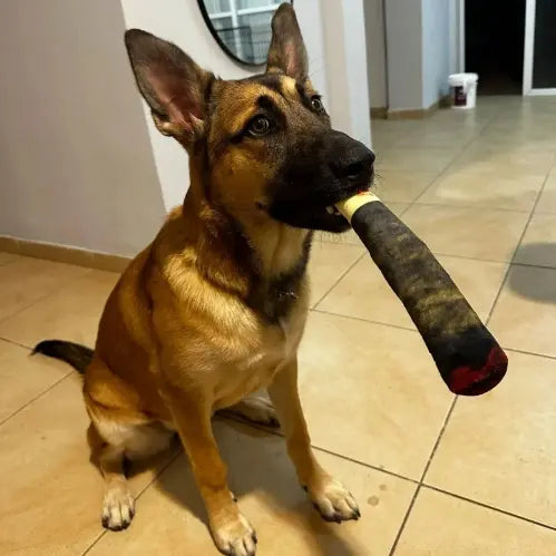 Plüschtier „Hundezigarre“