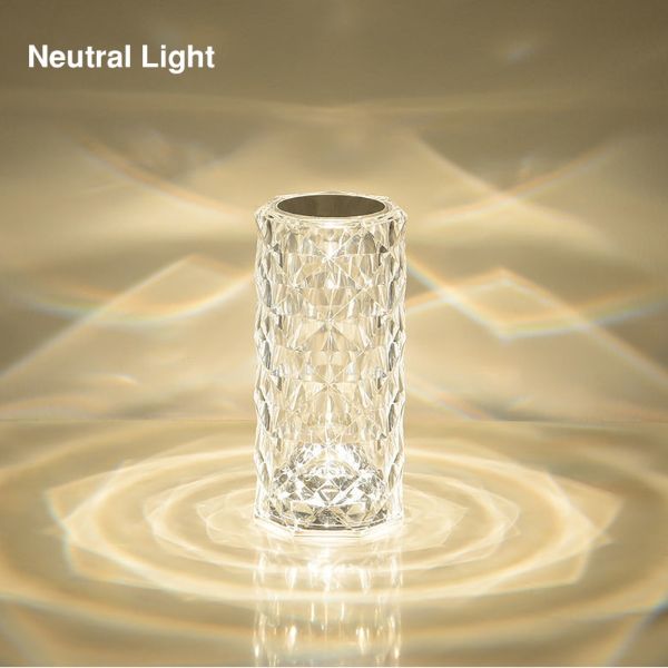 Touch Control Rose Crystal Lamp