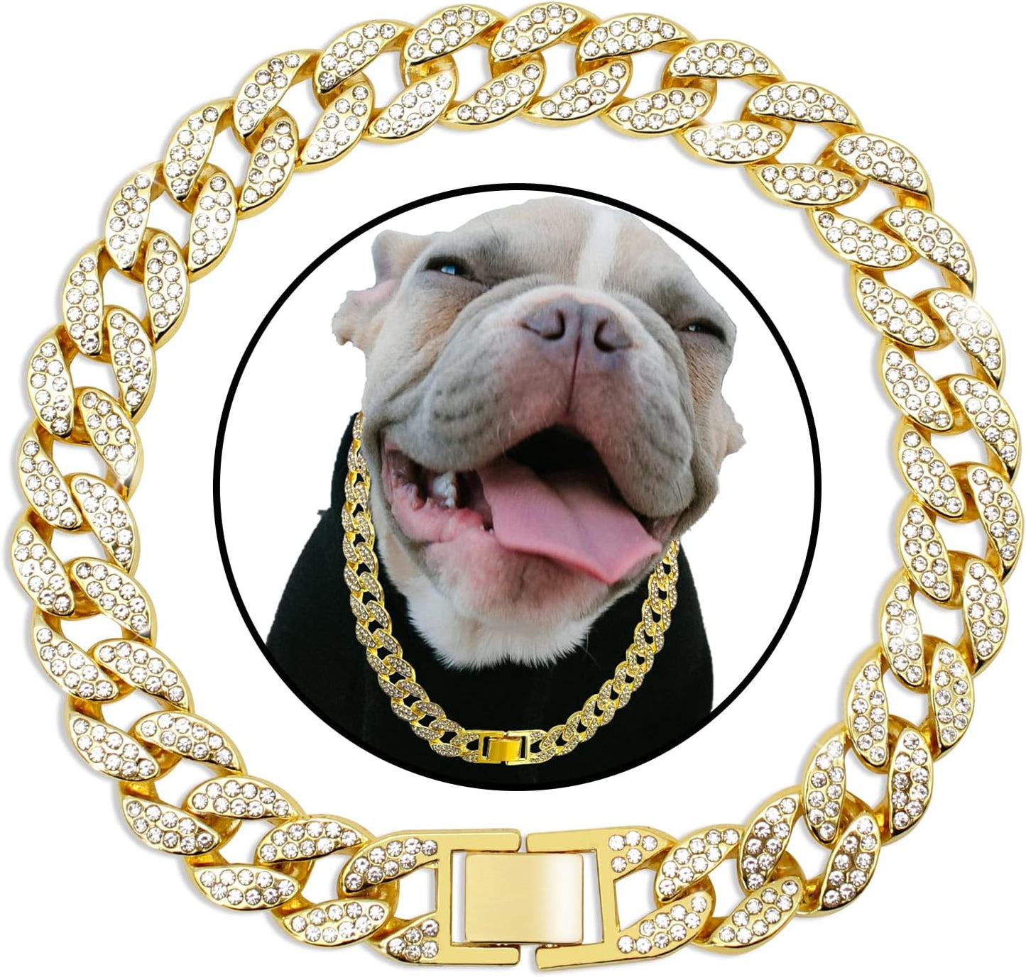 Kubanische Gliederkette aus Gold für Hunde