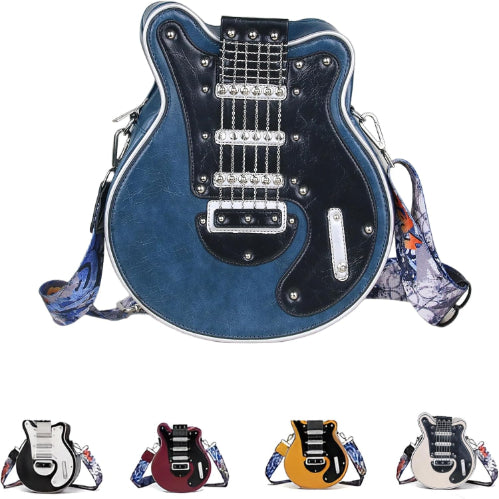Guitar Shaped Crossbody Purse Bag