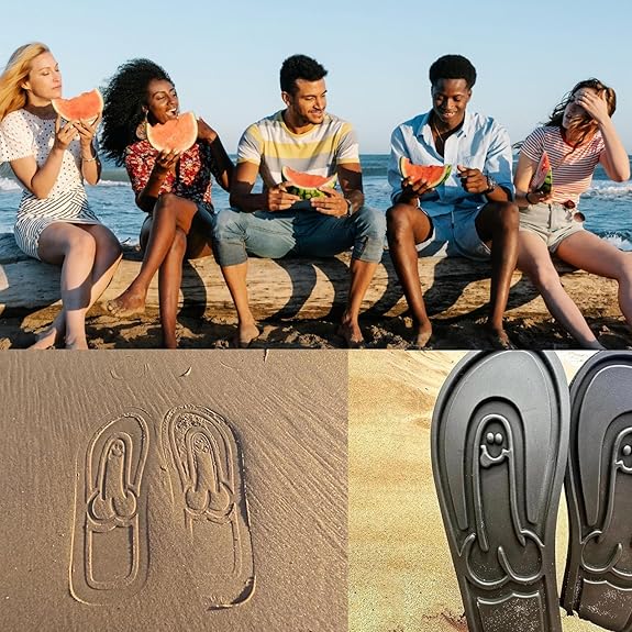 Strandpantoffeln mit verstecktem Penis