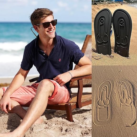 Strandpantoffeln mit verstecktem Penis