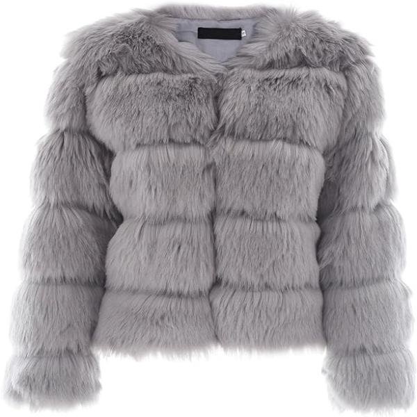 Women Luxury Winter Warm Fluffy Faux Fur Short Coat Jacket