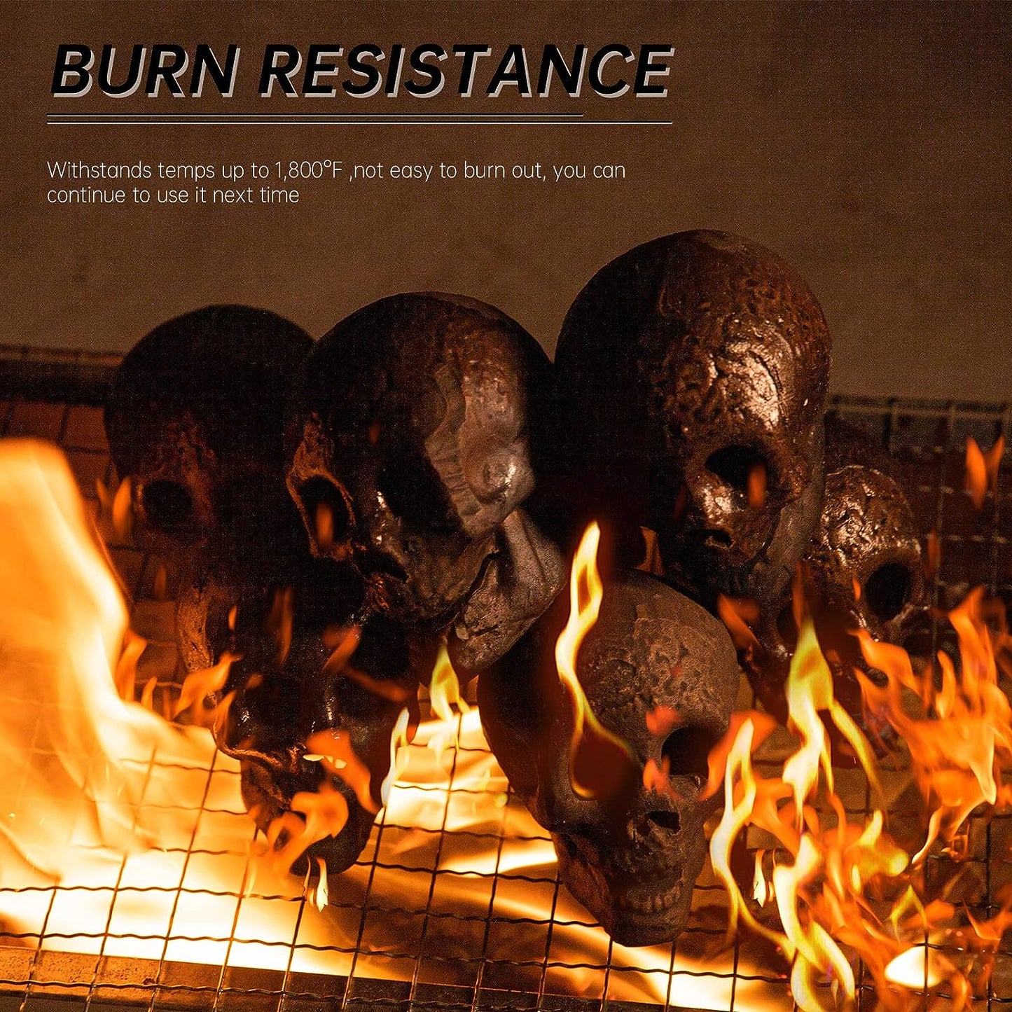 Halloween Ceramic Fire Pit Skull