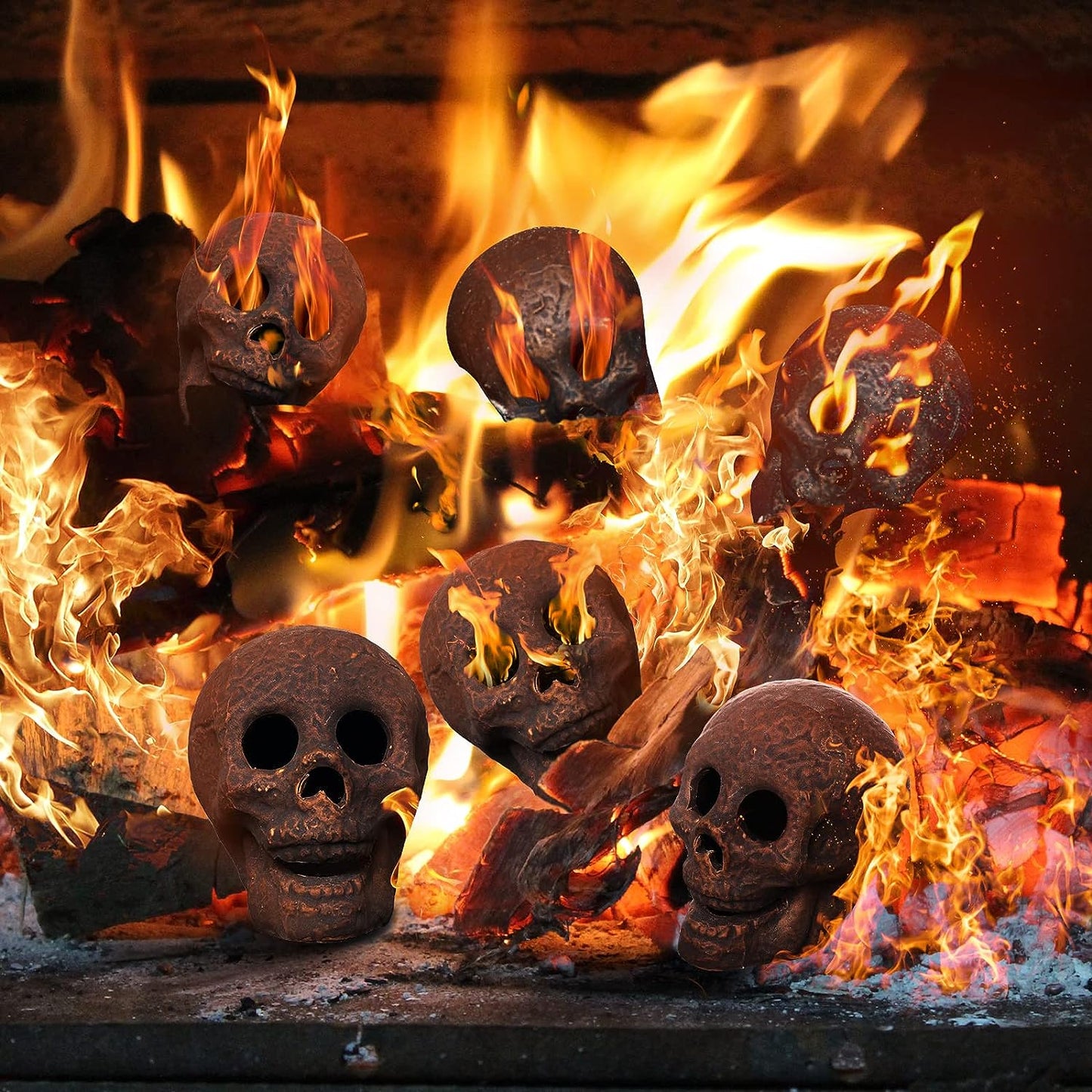 Halloween Ceramic Fire Pit Skull