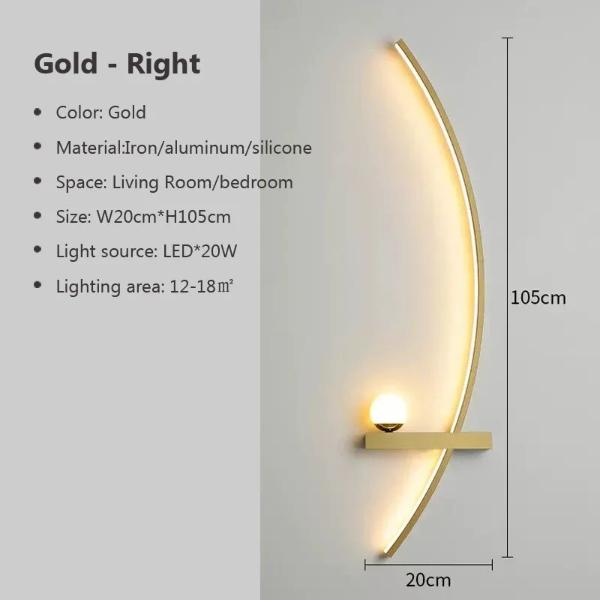 Modern LED Minimalist Bedside Arc Lamp